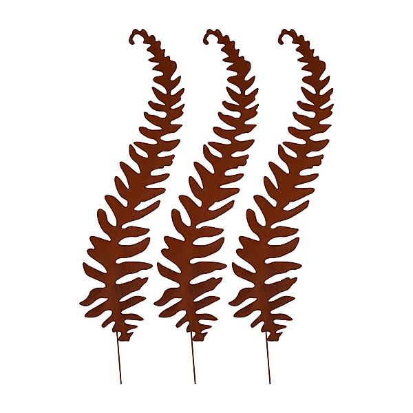UNUS GARDEN Gartenstecker Roststecker Farn 3er günstig online kaufen