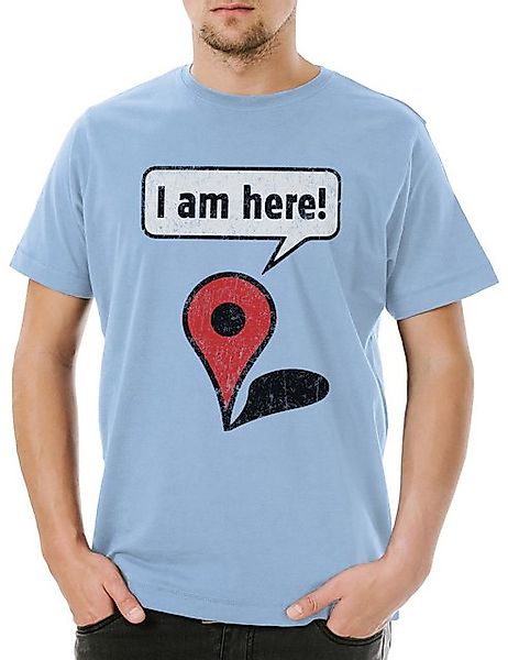 Urban Backwoods Print-Shirt Urban Backwoods I Am Here! Herren T-Shirt Hellb günstig online kaufen