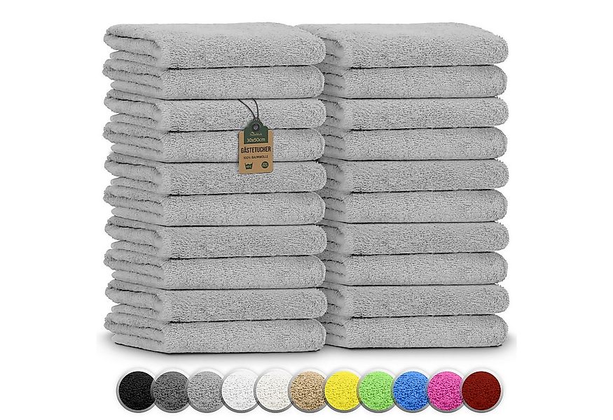 NatureMark Gästehandtuch 20er-Sparpack Frottier Gästetücher 30x50cm, 100% B günstig online kaufen