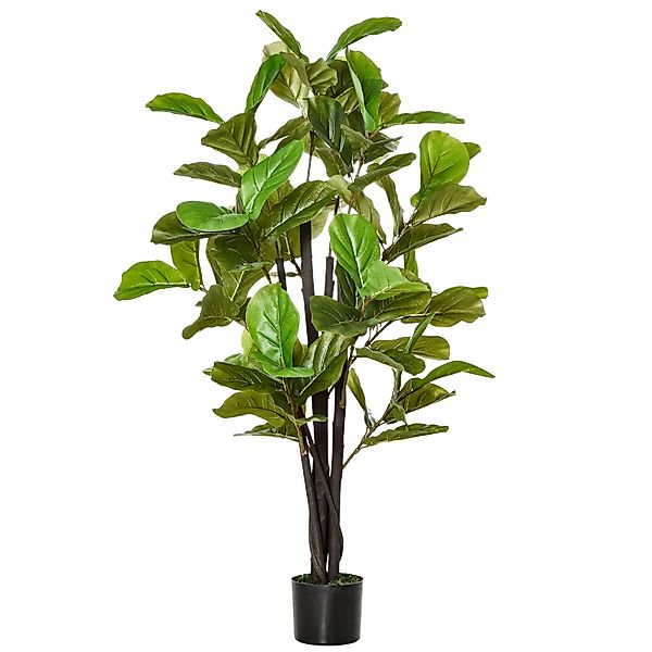 HOMCOM Ficus Artificiale 130cm für Innen- und Außenbereich, Realistische kü günstig online kaufen