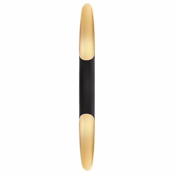 LED-Wandleuchte Apodis, schwarz/gold, Höhe 80 cm, Metall dim günstig online kaufen