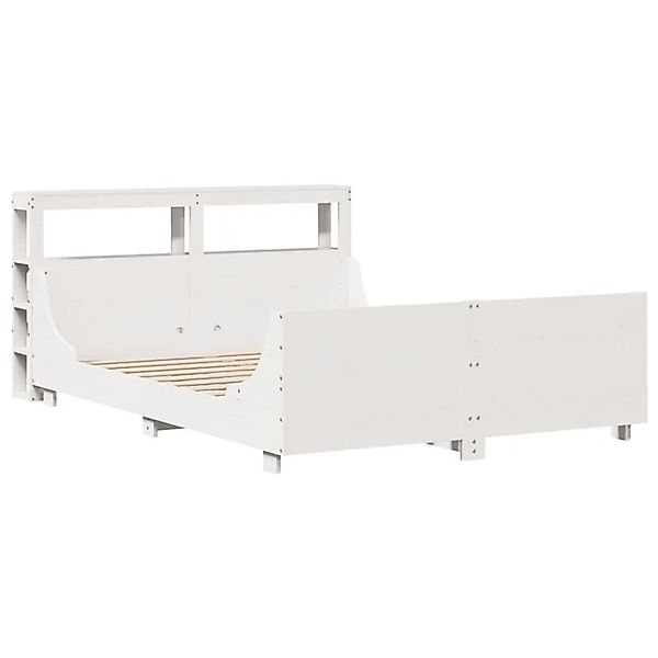 vidaXL Massivholzbett ohne Matratze Weiß 135x190 cm Kiefernholz 3306475 günstig online kaufen