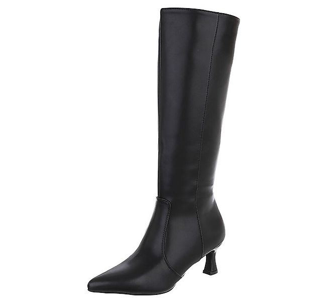 Ital-Design Elegante kniehohe Stiefel für Damen mit niedrigem Absatz Stiefe günstig online kaufen