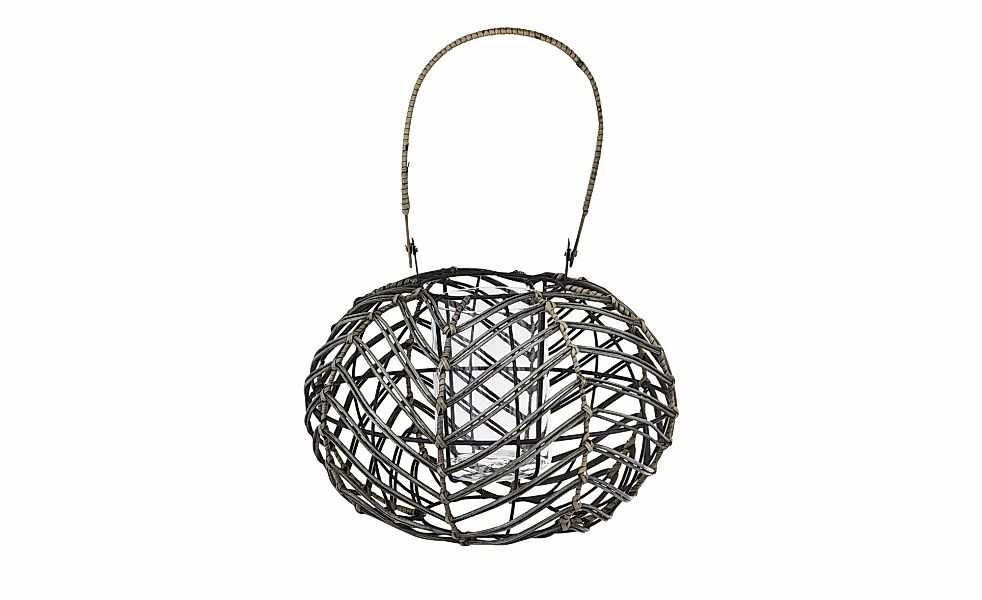 Windlicht   ¦ braun ¦ Rattan,Glas ¦ Maße (cm): H: 22,5  Ø: 21 Accessoires > günstig online kaufen