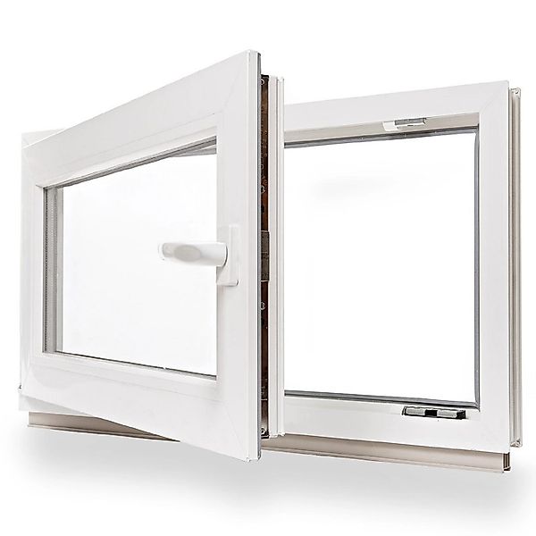 Framelux Kunststofffenster Proline Weiß 3-Fach Verglasung 900 x 700 mm Rech günstig online kaufen