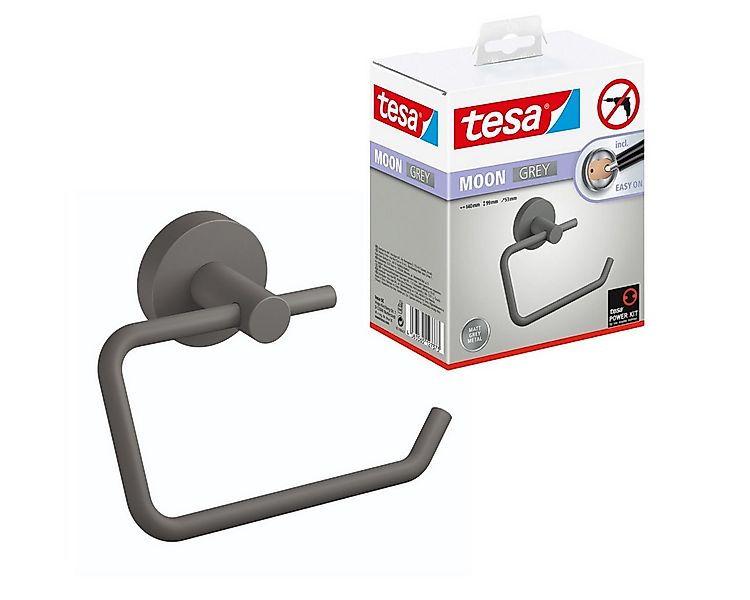 tesa Toilettenpapierhalter MOON Toilettenrollenhalter (Packung, MOON Grey), günstig online kaufen
