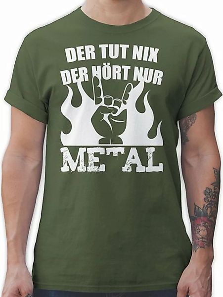 Shirtracer T-Shirt Der tut nix der hört nur Metal Heavy Metal Geschenke günstig online kaufen