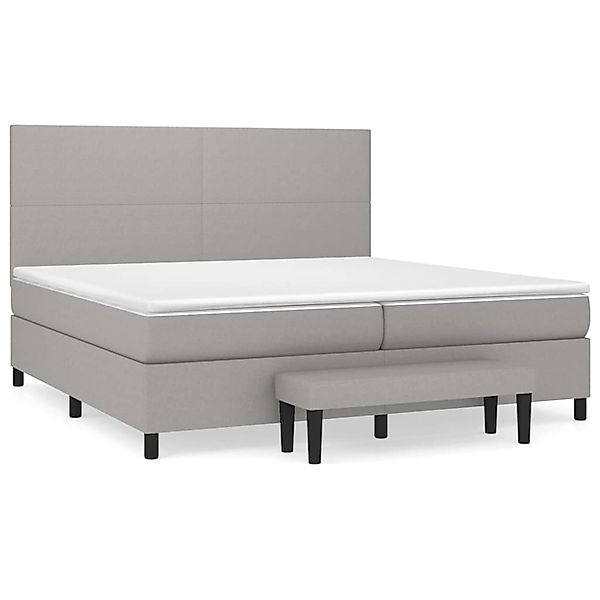vidaXL Boxspringbett mit Matratze Hellgrau 200x200 cm Stoff1367732 günstig online kaufen