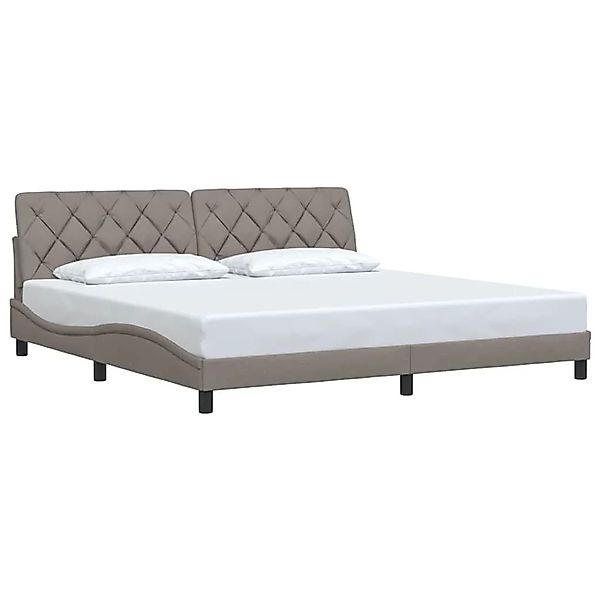 vidaXL Bettgestell Ohne Matratze Taupe 200x200 cm Stoff 3310626 günstig online kaufen