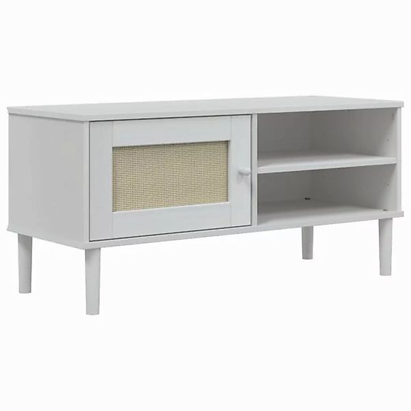 vidaXL TV-Schrank TV-Schrank SENJA Rattan-Optik Schwarz 106x40x49 cm Kiefer günstig online kaufen