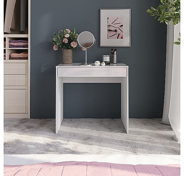Vicco Schminktisch Sherry, Weiß/Weiß Hochglanz, 81.4 cm günstig online kaufen