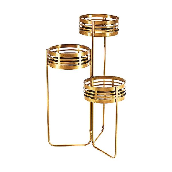 Kobolo Blumenständer Pflanzenständer Blumentreppe - gold günstig online kaufen