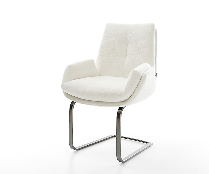 Freischwinger Clea-Flex Bouclé Soft Beige Freischwinger flach Graphit günstig online kaufen