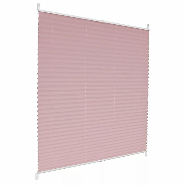 ECD Germany Plissee Klemmfix ohne Bohren 120 x 150 cm Rosa Blickdicht Faltr günstig online kaufen