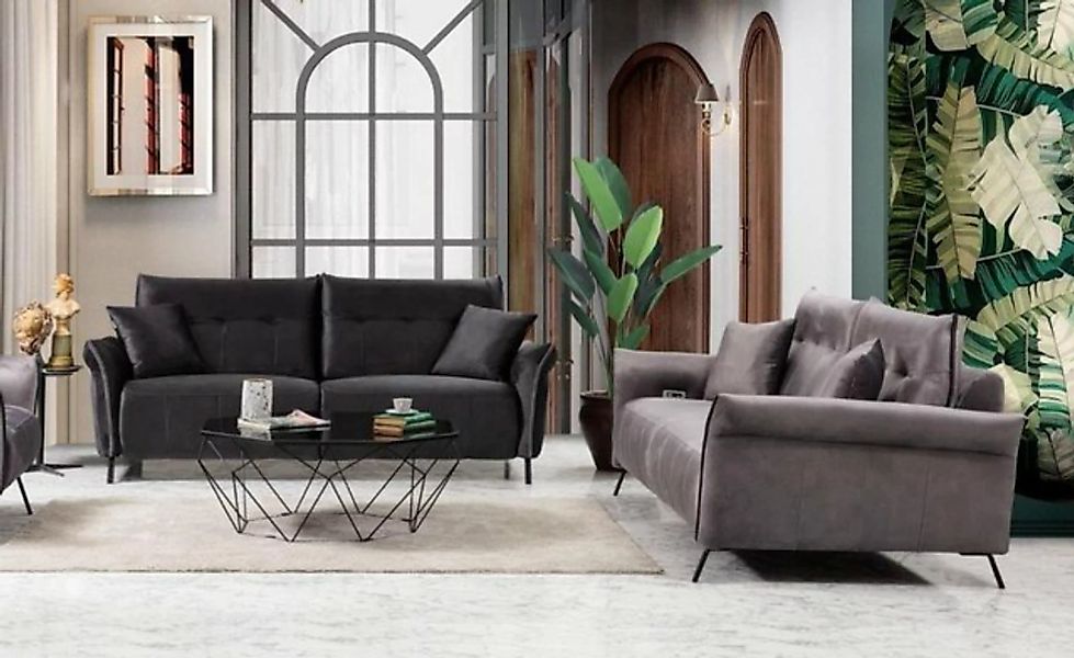 JVmoebel 3-Sitzer Set Wohnzimmer 2x Sofa Couch Dreisitzer Modern Möbel, 2 T günstig online kaufen