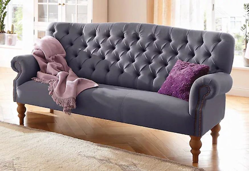 Home affaire Chesterfield-Sofa Lord, mit echter Chesterfield-Knopfheftung u günstig online kaufen