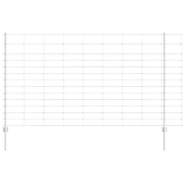 vidaXL Gartenzaun Zaun mit Pfosten Silber günstig online kaufen