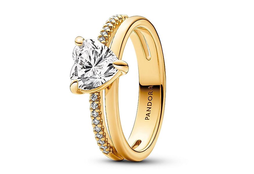 Pandora Fingerring Damen-Doppelschiene mit Goldfarben günstig online kaufen