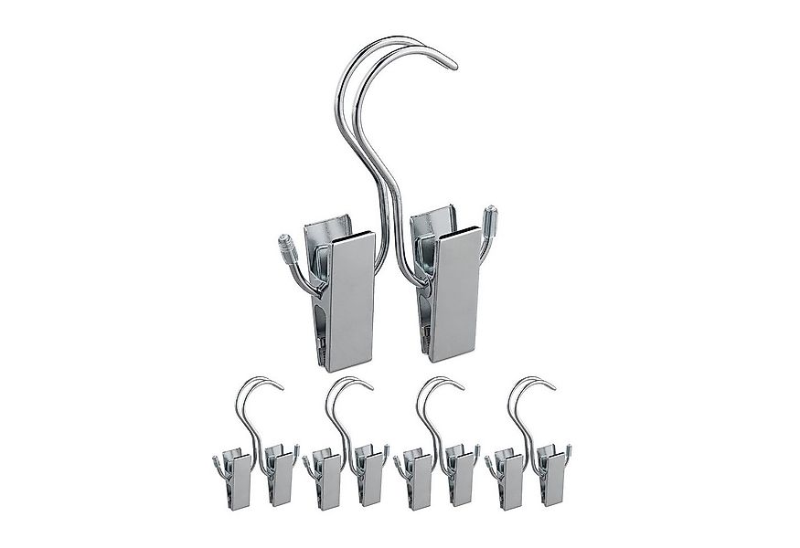 relaxdays Kleiderbügel 10 x Stiefelklammern doppelt günstig online kaufen