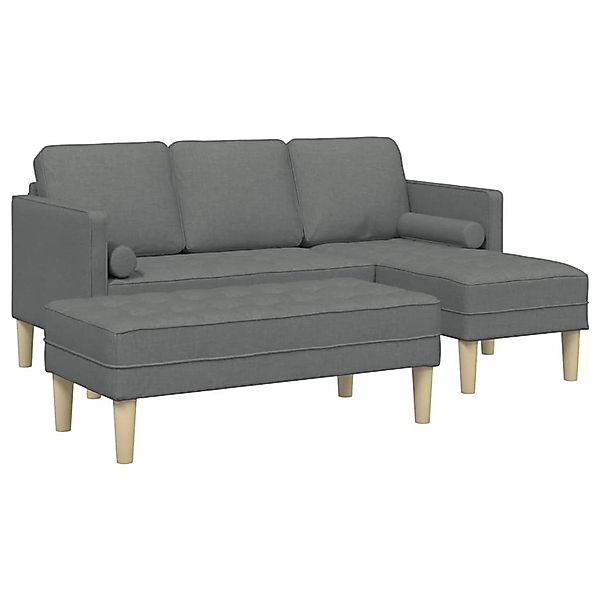 vidaXL Sofa-Set 2-Tlg Dunkelgrau 173 x 131 x 67 cm Stoff 3329253 günstig online kaufen