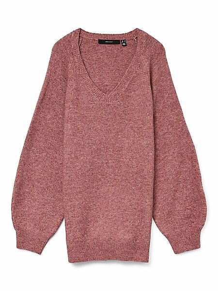 Vero Moda V-Ausschnitt-Pullover "VMLEAF LS LONG V-NECK PULLOVER" günstig online kaufen