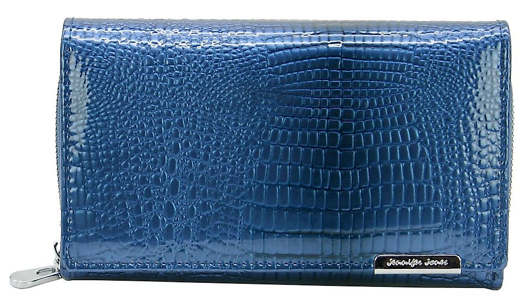 J JONES JENNIFER JONES Geldbörse Damen Leder Portmonee in Croco-Glanz-Optik günstig online kaufen