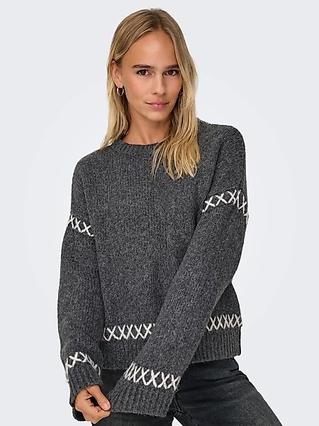ONLY Rundhalspullover ONLAMANDA LIFE LS O-NECK günstig online kaufen