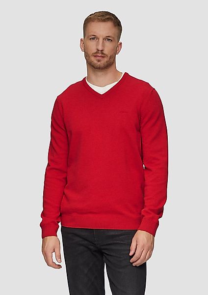 s.Oliver Longpullover Strickpullover Strickpullover mit Logo-Stickerei günstig online kaufen