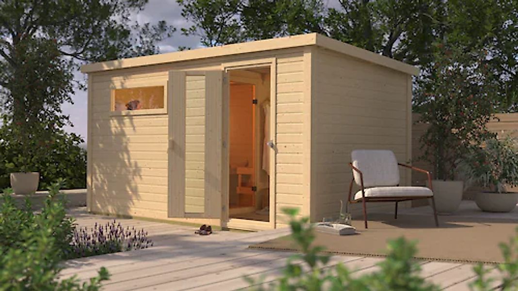 KONIFERA Saunahaus »Trontheim XXL«, 3,6-kW-Plug & Play Ofen mit integrierte günstig online kaufen