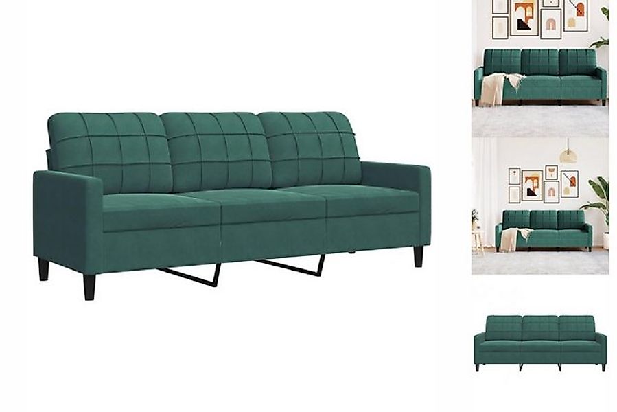 vidaXL Sofa 3-Sitzer-Sofa Dunkelgrün 180 cm Samt günstig online kaufen