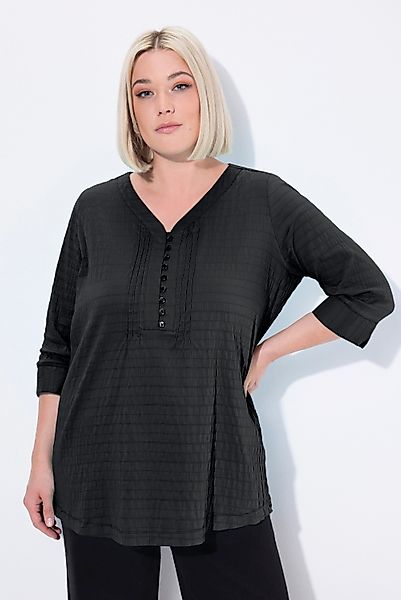 Ulla Popken Tunika Bubble-Tunika Biesen Herzausschnitt günstig online kaufen