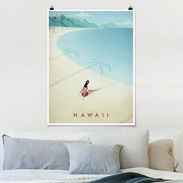 Poster Strand - Hochformat Reiseposter - Hawaii günstig online kaufen