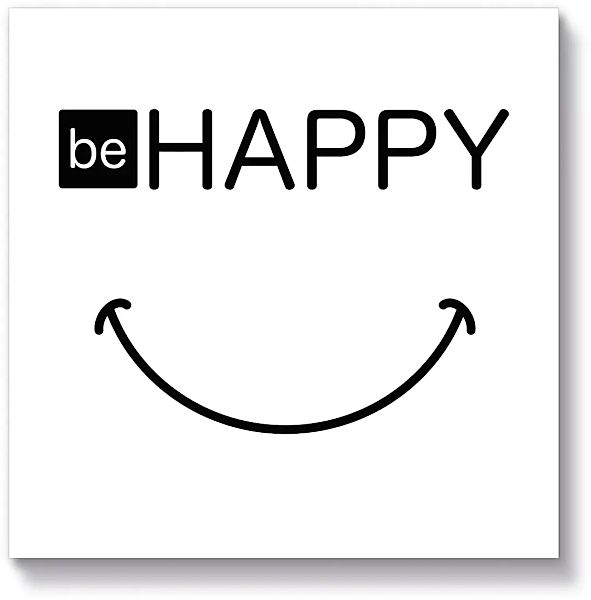 Artland Holzbild "Be happy - Sei glücklich", Sprüche & Texte, (1 St.) günstig online kaufen