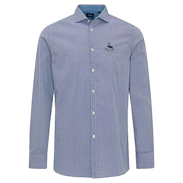 FaÇonnable Sportswear Cont Riviera Micro Ginhgam Birdie Shirt L Navy günstig online kaufen