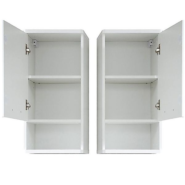 Lomadox Hängeschrank MANACOR-19 Badezimmer in weiß mit weiß Hochglanz, B/H/ günstig online kaufen