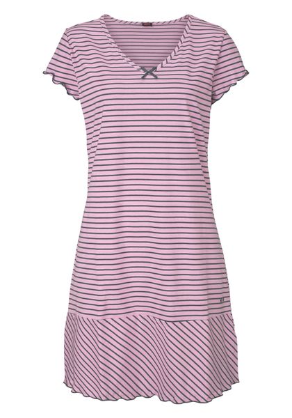 H.I.S Nachthemd in süßem Streifenlook mit Kräuselrändern günstig online kaufen