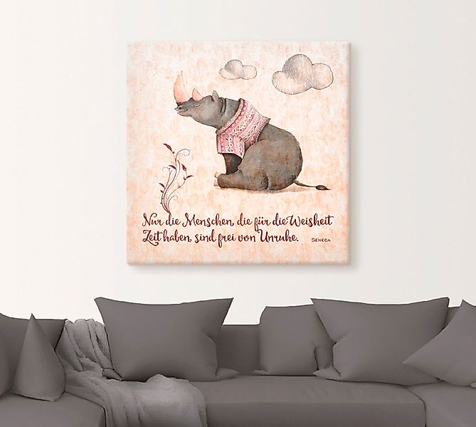 Artland Wandbild »Lebensweisheit Zeit«, Tiere, (1 St.), als Leinwandbild, P günstig online kaufen