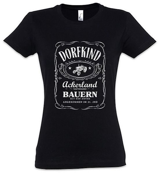 Urban Backwoods Print-Shirt Dorfkind Damen T-Shirt Dorf Gemeinde Ackerland günstig online kaufen