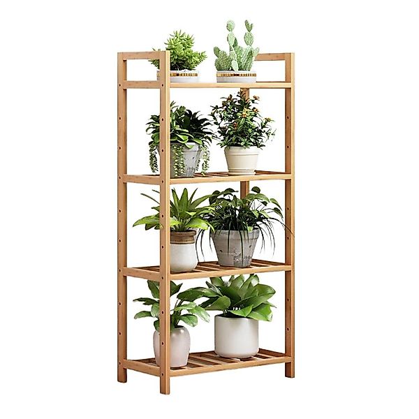 CHZIMADE Standregal Bambus-Massivholzregal, Blumenständer/Wohnzimmer, Büche günstig online kaufen