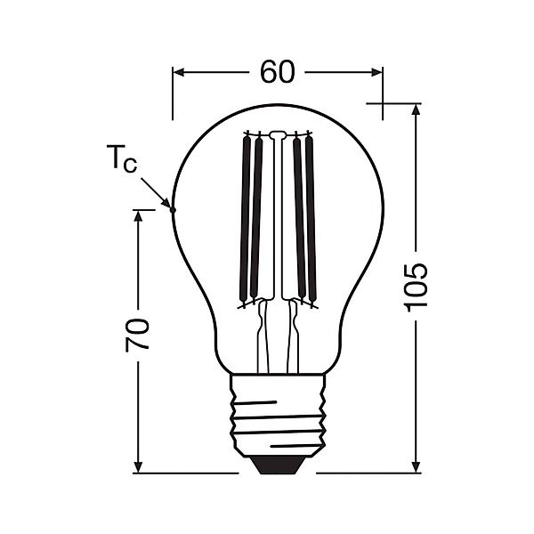 OSRAM LED-Leuchtmittel Birne Filament E27 3,8W 4000K dimmbar günstig online kaufen