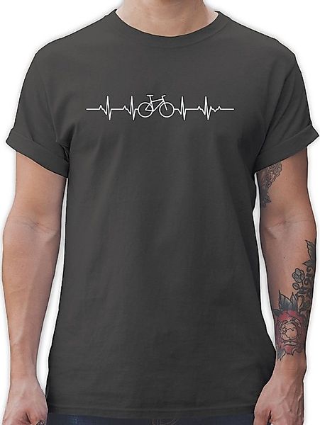 Shirtracer T-Shirt Herzschlag Fahrrad I Rad Geschenke Mountainbiker Geschen günstig online kaufen