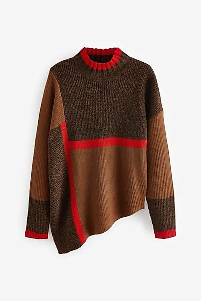 Next Strickpullover Pullover mit asymmetrischem Saum in Blockfarben (1-tlg) günstig online kaufen