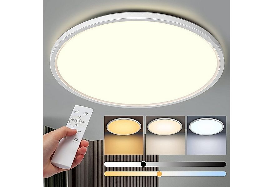 walkbee Deckenleuchte LED Deckenleuchte mit Fernbedienung,Ultra Dünn Decken günstig online kaufen