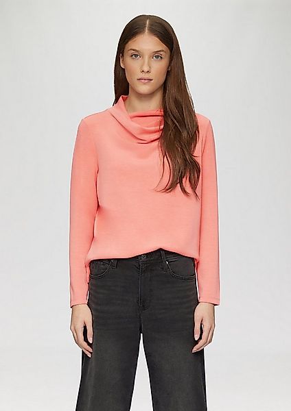s.Oliver Sweatshirt Sweatshirt Scuba-Sweatshirt mit Wasserfallkragen günstig online kaufen