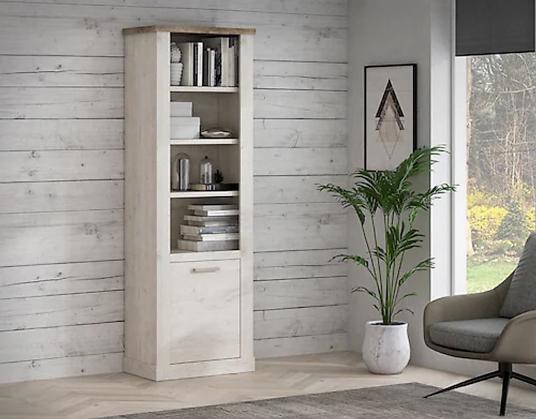 FORTE Bücherregal »Duro«, Höhe 212 cm, Aktenregal mit Tür, im Landhausstil günstig online kaufen