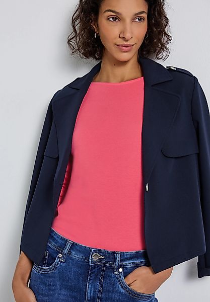 STREET ONE 3/4-Arm-Shirt, U-Boot-Ausschnitt und 3/4-Ärmel mit Bündchen günstig online kaufen