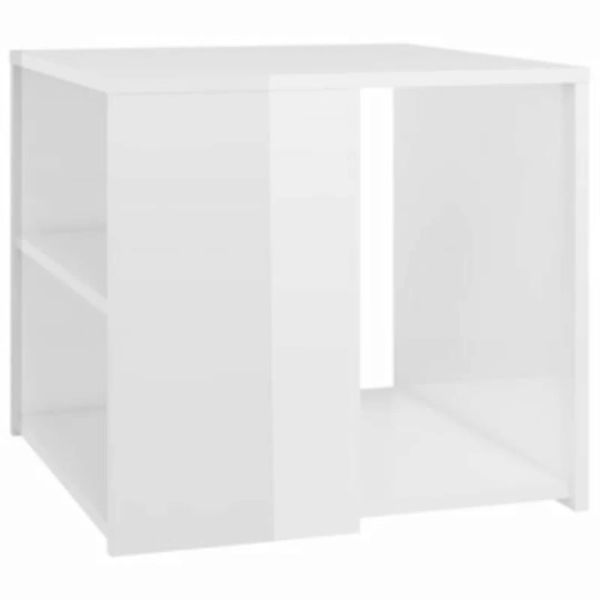 vidaXL Beistelltisch Hochglanz-Weiß 50x50x45 cm Holzwerkstoff Couchtisch we günstig online kaufen