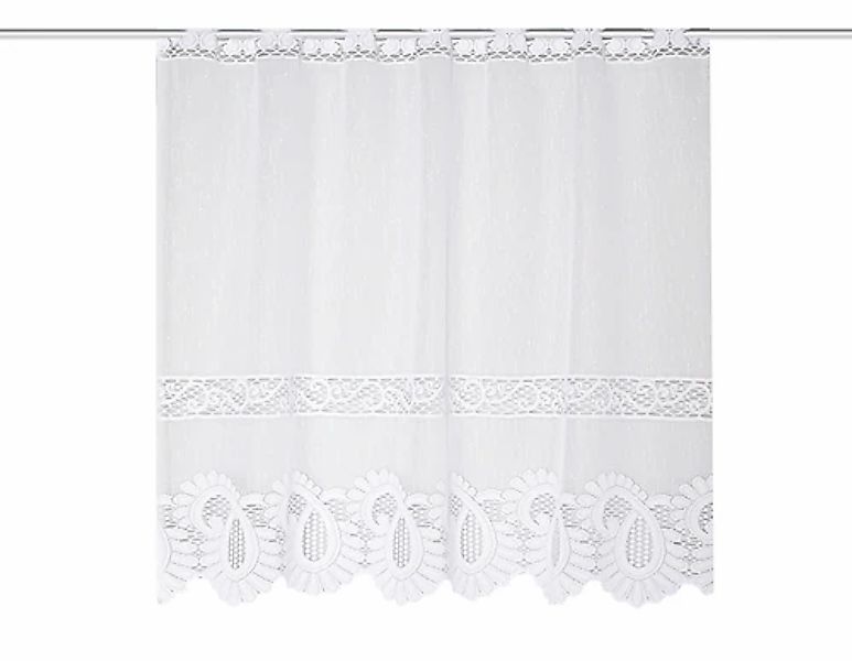 HOME WOHNIDEEN Gardine »LEONORA« Durchzuglöcher 1 Stk. tlg. Kurzstore Jacqu günstig online kaufen