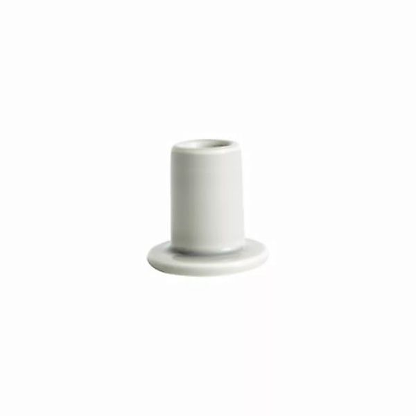Kerzenleuchter Tube Small keramik grau / H 5 cm - Hay - Grau günstig online kaufen