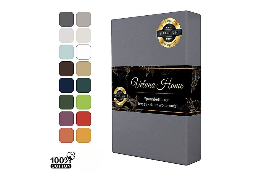 Veluna Home Spannbettlaken Premium Jersey Bettlaken, 150 g/m² Spannbetttuch günstig online kaufen